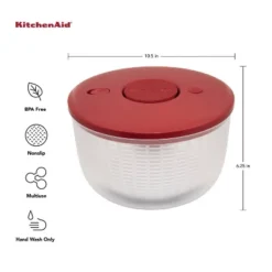 KitchenAid Salad Spinner: Large 7.43 Qt Red Plastic Lettuce Spinner, Hand Wash, 2-Piece Set 17 KitchenAid Salad Spinner: Large 7.43 Qt Red Plastic Lettuce Spinner, Hand Wash, 2-Piece Set -Target KitchenAid GUEST b43bbab3 d14a 44cf babe 231d0c113933