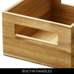 IDesign Acacia Wood Pantry Bin With Handles -Target KitchenAid GUEST b4635d09 b365 491a 86f4 2dd78dec7244