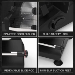 Aemego Food Slicer With Removable Stainless Steel Blade, Adjustable Thickness Black -Target KitchenAid GUEST b4644b9b fc05 40dd 93b2 22e4c3f6e804