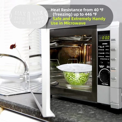 Itopfox Silicone Lids For Food Storage - BPA Free Suction Covers For Bowls, Pots, Pans, Microwave, Oven, Fridge, Dishwasher Safe, Eco-Friendly 4 Itopfox Silicone Lids For Food Storage - BPA Free Suction Covers For Bowls, Pots, Pans, Microwave, Oven, Fridge, Dishwasher Safe, Eco-Friendly - Image 2