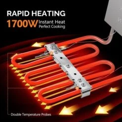 ROVSUN 12.5QT Electric Deep Fryer W/Basket & Lid, 1700W Commercial Countertop Kitchen Frying Machine, Temperature Adjustable Stainless Steel Fryer -Target KitchenAid GUEST b48bbda3 c1a4 48f8 8567 10ddf407e421