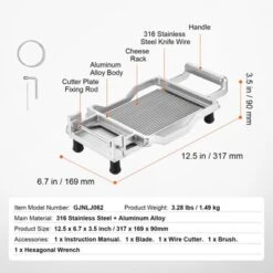 VEVOR Cheese Cutter With Wire, 0.2" Ultra-Thin Cheeser Butter Cutting Blade, Detachable Cheese Slicer Wire, Aluminum Alloy Commercial Cheese Slicer 16 VEVOR Cheese Cutter With Wire, 0.2" Ultra-Thin Cheeser Butter Cutting Blade, Detachable Cheese Slicer Wire, Aluminum Alloy Commercial Cheese Slicer -Target KitchenAid GUEST b4956be4 770e 4979 b22b 968f0ca63236