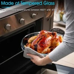 Itopfox Round Glass Casserole Dish With Lid, 4QT Large Microwave Safe Bowl For Cooking, Baking, And Serving, Dishwasher Safe -Target KitchenAid GUEST b532ba7f 615e 43ad a03e dba457cd7b02