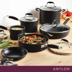 Anolon Advanced Home 11pc Hard Anodized Nonstick Cookware Set Onyx -Target KitchenAid GUEST b58ada26 8816 4356 be0f 1ca1dd558132