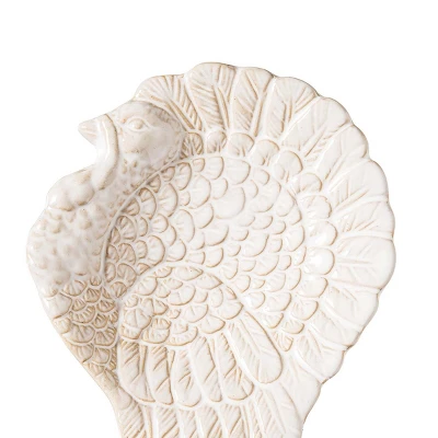 C&F Home White Turkey Stoneware Thanksgiving Kitchen Spoon Rest 9" 3 C&F Home White Turkey Stoneware Thanksgiving Kitchen Spoon Rest 9"