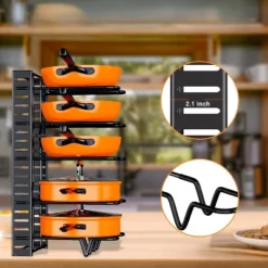 INFURNIC Kitchen Racks Versatile Pot Rack Organizer With Adjustable Tiers And Secure Lid Holder, For Cookware And Lids, Black, 15.7"*7.9"*10.8" -Target KitchenAid GUEST b5dcaca0 0449 4b5f a38d 10c2bc0cfacd