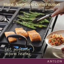 Anolon Advanced Home 10"x18" Double Burner Griddle Moonstone: Nonstick Stovetop Griddle Pan For Gas & Electric Cooktops -Target KitchenAid GUEST b5e9e4b6 1023 4a4c 9a99 a22acc69220b