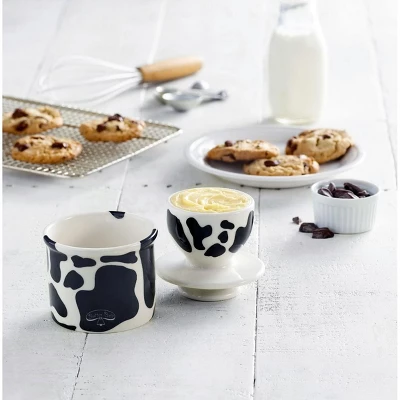 Butter Bell® Crock – Farmhouse Cow Pattern Ceramic Butter Keeper, Rustic Country-Style Butter Dish For Fresh, Spreadable Butter 3 Butter Bell® Crock – Farmhouse Cow Pattern Ceramic Butter Keeper, Rustic Country-Style Butter Dish For Fresh, Spreadable Butter
