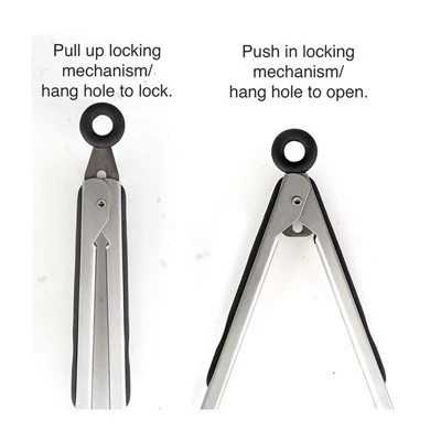 Norpro Grip-EZ Stainless Steel Locking Tongs, 12-Inch 4 Norpro Grip-EZ Stainless Steel Locking Tongs, 12-Inch - Image 2