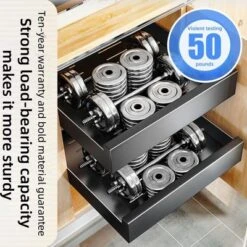 Expandable Carbon Steel Pull Out Cabinet Organizer, Slide Out Drawer With Adhesive For Kitchen, Pantry, Bathroom Vanity -Target KitchenAid GUEST b6605bbb efd5 4adb ac7d efdba3973259