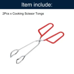 Unique Bargains Electroplating Comfort Grip Cooking Scissor Tongs 10.2" X 3.5" Red 2Pcs -Target KitchenAid GUEST b671bced de47 4bdb b387 2d5f6d75618e