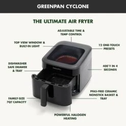 GreenPan Cyclone 7qt Top-View Air Fryer -Target KitchenAid GUEST b67d814e ff77 431b a1fb 0875f8592d10