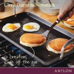 Anolon Advanced Home 10"x18" Double Burner Griddle Moonstone: Nonstick Stovetop Griddle Pan For Gas & Electric Cooktops -Target KitchenAid GUEST b74d0c84 5ea9 437c 9231 c56d55544805