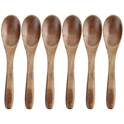 Unique Bargains Wooden Natural Grain Soup Spoon Salt Sugar Dinner Spoons 4.7" Long Brown 6 Pcs 10 Unique Bargains Wooden Natural Grain Soup Spoon Salt Sugar Dinner Spoons 4.7" Long Brown 6 Pcs - Image 8