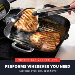 Bobby Flay 11" Cast Iron Square Grill With Dual Handles And Spouts -Target KitchenAid GUEST b8d8762c 7cc2 4520 a78f 56db9c20ae08