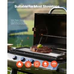 VEVOR Carbon Steel Griddle, 32x14 Inch Universal Flat Top Rectangular Plate, Gas Grill Griddle For BBQ Grill, Teppanyaki, Black -Target KitchenAid GUEST b9097b4a 3e60 4339 a6a1 bc13a2339b14