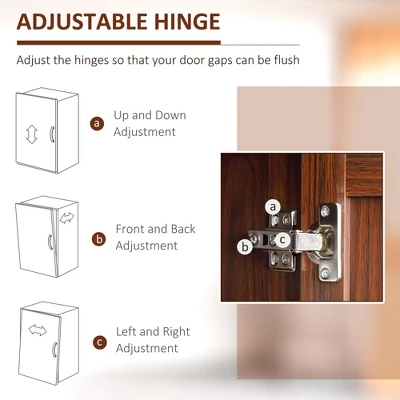 Yukimo 63" 2-Door Kitchen Pantry Storage Cabinet, 5-Tier Shelving With 2 Adjustable Shelves, Brown 9 Yukimo 63" 2-Door Kitchen Pantry Storage Cabinet, 5-Tier Shelving With 2 Adjustable Shelves, Brown - Image 7