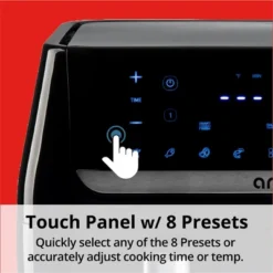 Aria 10Qt Dual Basket Air Fryer Double 5Qt Basket Efficiency Smart Sync Cooking 8 Versatile Presets Intuitive Touch Controls & Dishwasher-Safe Baskets