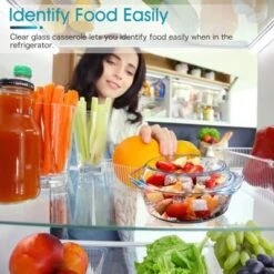 Itopfox Small Round Glass Casserole Dish With Lid, Microwave And Oven Safe Mini Glass Bowl For Cooking And Serving -Target KitchenAid GUEST b9d67813 3ccc 4d8c ad54 ef63025a12da