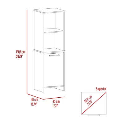 GlasFlength Kitchen Storage Kitchen Pantry Cabinet Tall Cabinet Freestanding Storage Cupboard For Dining Room, White, 15.74"*17.71"*59.29" 6 GlasFlength Kitchen Storage Kitchen Pantry Cabinet Tall Cabinet Freestanding Storage Cupboard For Dining Room, White, 15.74"*17.71"*59.29" - Image 4