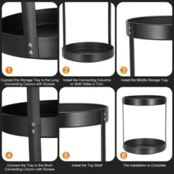 Unique Bargains Carbon Steel Kitchen Turntable Metal Condiment Lazy Susan Organizer Black -Target KitchenAid GUEST b9fc10ca bc07 4147 88e5 5de0e1e08cd4