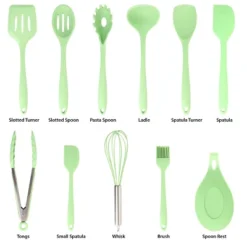 MegaChef Mint Green Silicone Cooking Utensils, Set Of 12 -Target KitchenAid GUEST ba133c24 3d07 4df6 980d 55ef3b04f09e