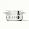 Caraway Home Nonstick Stainless Steel Steamer Silver