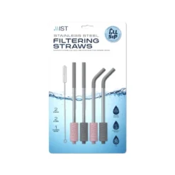 Reusable Stainless Steel Filtering Straws With Brush - 2 Grey And 2 Pink -Target KitchenAid GUEST ba6d8854 2650 430e bfcc 0d9e4cad5a4f