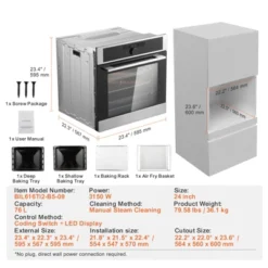 VEVOR Single Wall Oven, 24" Electric Built-in Wall Oven With 16 Cooking Functions, 2.68 Cu.Ft Electric Wall Ovens With Timer, 3150W Electric Oven 16 VEVOR Single Wall Oven, 24" Electric Built-in Wall Oven With 16 Cooking Functions, 2.68 Cu.Ft Electric Wall Ovens With Timer, 3150W Electric Oven -Target KitchenAid GUEST bb03fb77 af13 432a 83c7 c3a8e4b38caa