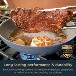 Ninja 10.25" Never Stick Ceramic Pro Nonstick Ceramic Coated Fry Pan: Dishwasher-Safe, Induction Compatible, Blue -Target KitchenAid GUEST bb073262 148b 4d2f b7b5 3f640f9ff7cb