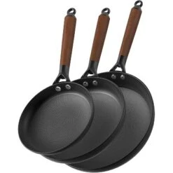 LAMFO Professional Cooking Utensils Set , 3 Pieces 8&10&12 Inch Cookware Set Cast Iron Skillets, PFAS-Free, Nonstick Pizza Pans, Oven&Dishwasher Safe -Target KitchenAid GUEST bb0f2b66 496f 49e8 a267 dd62a8485b2f