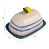 Storied Home Hand-Painted Stoneware Butter Dish With Lemon Shaped Handle And Stripes, Multicolor -Target KitchenAid GUEST bb48b366 4b67 4698 a445 9fb443a1b765