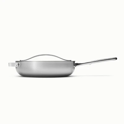 Caraway Home 4.5qt Stainless Steel Saute Pan With Lid: Non-Toxic Cookware, 11.8" Diameter, Hand Wash, Gas & Induction Compatible 5 Caraway Home 4.5qt Stainless Steel Saute Pan With Lid: Non-Toxic Cookware, 11.8" Diameter, Hand Wash, Gas & Induction Compatible - Image 3