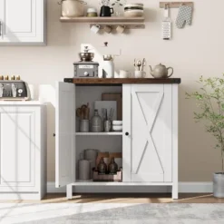Buffet Cabinet For Dining Room - Rustic Farmhouse Sideboard With Adjustable Shelves, Storage Cabinet For Kitchen & Living Room -Target KitchenAid GUEST bbddd377 63ec 454d 9338 9f6767a6faa2