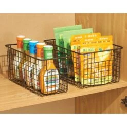 MDesign Metal Wire Food Organizer Basket With Built-In Handles, 8 Pack, Bronze -Target KitchenAid GUEST bc08033b 6beb 4ae4 8f74 9fa33350ee1b