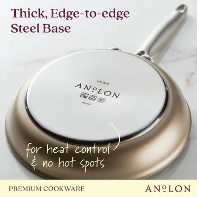 Anolon Ascend 10pc Nonstick Hard Anodized Cookware Set Bronze: Lifetime Warranty, Dishwasher-Safe, Gas & Electric Compatible 7 Anolon Ascend 10pc Nonstick Hard Anodized Cookware Set Bronze: Lifetime Warranty, Dishwasher-Safe, Gas & Electric Compatible - Image 5