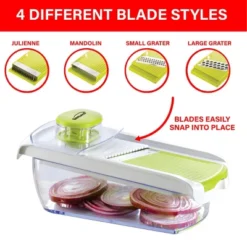Brentwood Mandollin Slicer With 5 Cup Storage Container And 4 Interchangeable Stainless Steel Blades In Green -Target KitchenAid GUEST bce20d3a 40db 4b39 aa40 02def26d56db