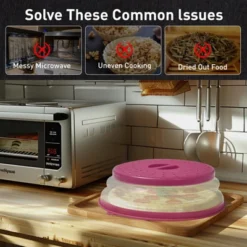 Itopfox Collapsible Microwave Splatter Cover With Vent Holes, Foldable Lid For Dishes & Bowls, Multi-Use Kitchen Splatter Guard & Colander (Purple) -Target KitchenAid GUEST bce213d5 9ed9 4bfb aec5 3b4cbe20f6a8