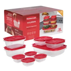 Rubbermaid 18pc Large Easy Store Rectangle Food Storage Container Set Red -Target KitchenAid GUEST bd0b109b be09 48d6 98f9 f622dd1a0bf6