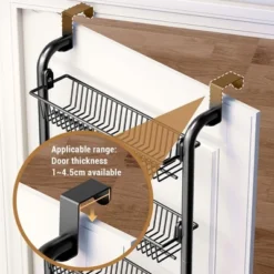 Over The Door Organizer, Pantry Organizer Rack, Metal Over Door Hanging Organizer With Adjustable Baskets For Home Kitchen 4/6 Layers Black -Target KitchenAid GUEST bd23d918 1b92 4793 979f 7f8361352537