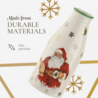 Spode Christmas Tree Plate And Bottle Set (2-Piece) - 8.5" Porcelain "Cookies For Santa" Plate & 10 Oz, Dishwasher Safe Festive Seasonal Gift Set 5 Spode Christmas Tree Plate And Bottle Set (2-Piece) - 8.5" Porcelain "Cookies For Santa" Plate & 10 Oz, Dishwasher Safe Festive Seasonal Gift Set - Image 3