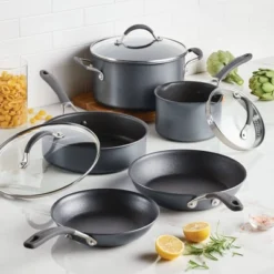 Circulon A1 Series With ScratchDefense Technology 8pc Nonstick Induction Cookware Pots And Pans Set - Graphite: Dishwasher-Safe, Tempered Glass Lids -Target KitchenAid GUEST bddb3b2b 760a 4f75 af09 f93ca52fc6ff