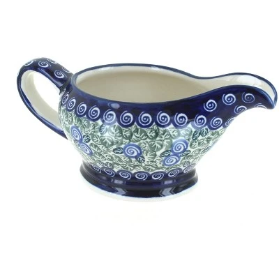 Blue Rose Polish Pottery 1258 Zaklady Gravy Boat 12 Blue Rose Polish Pottery 1258 Zaklady Gravy Boat - Image 10