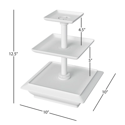 Hastings Home 3-Tier Collapsible Cupcake Dessert Stand Tray - 10" 6 Hastings Home 3-Tier Collapsible Cupcake Dessert Stand Tray - 10" - Image 4