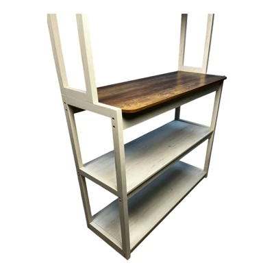 INFURNIC Kitchen Racks Modern 5 Tier Bakers Rack With Adjustable Shelves And Stylish Storage For Kitchen, Brown White, 39.37"*15.75"*66.93" 4 INFURNIC Kitchen Racks Modern 5 Tier Bakers Rack With Adjustable Shelves And Stylish Storage For Kitchen, Brown White, 39.37"*15.75"*66.93" - Image 2