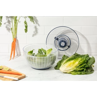 Luminuxe Salad Spinner Lettuce Spinner Vegetable Cleaner And Dryer, One-Handed Use, Built-in Draining System For Fresh, Crisp Clean Salad - 5.3 Quarts 8 Luminuxe Salad Spinner Lettuce Spinner Vegetable Cleaner And Dryer, One-Handed Use, Built-in Draining System For Fresh, Crisp Clean Salad - 5.3 Quarts - Image 6