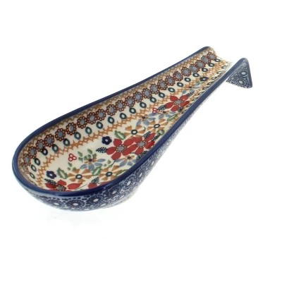 Blue Rose Polish Pottery P007 Manufaktura Large Spoon Rest 10 Blue Rose Polish Pottery P007 Manufaktura Large Spoon Rest - Image 8