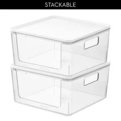 IDesign Stackable Open-Front Bins With Lid, Set Of 3, Clear/White 13 IDesign Stackable Open-Front Bins With Lid, Set Of 3, Clear/White -Target KitchenAid GUEST bf44719b 99bb 4319 bffa 3b46ae6f4b62