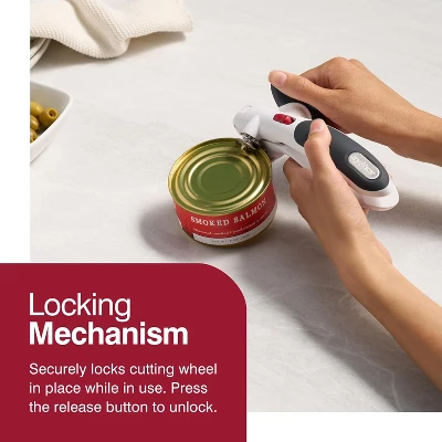 Manual Opener With Locking Mechanism - Easy-to-Turn - Magnetic Can Opener 3 Manual Opener With Locking Mechanism - Easy-to-Turn - Magnetic Can Opener