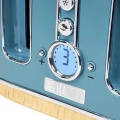 Haden Dorchester 4 Slice Wide Slot Bread And Bagel Retro Toaster With Removable Crumb Tray And Variable Browning Control, Stone Blue -Target KitchenAid GUEST c0021ed7 677d 4533 acc5 ddd38693df9d